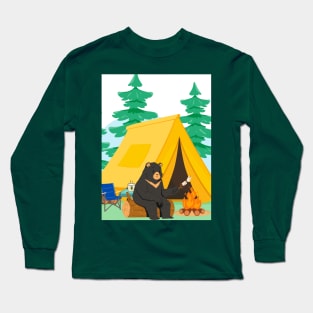 Camping Bear Long Sleeve T-Shirt